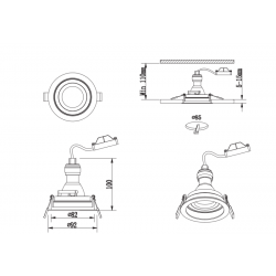 KENAI CZARNY WPUST GU10  651500132 Trio LIghting